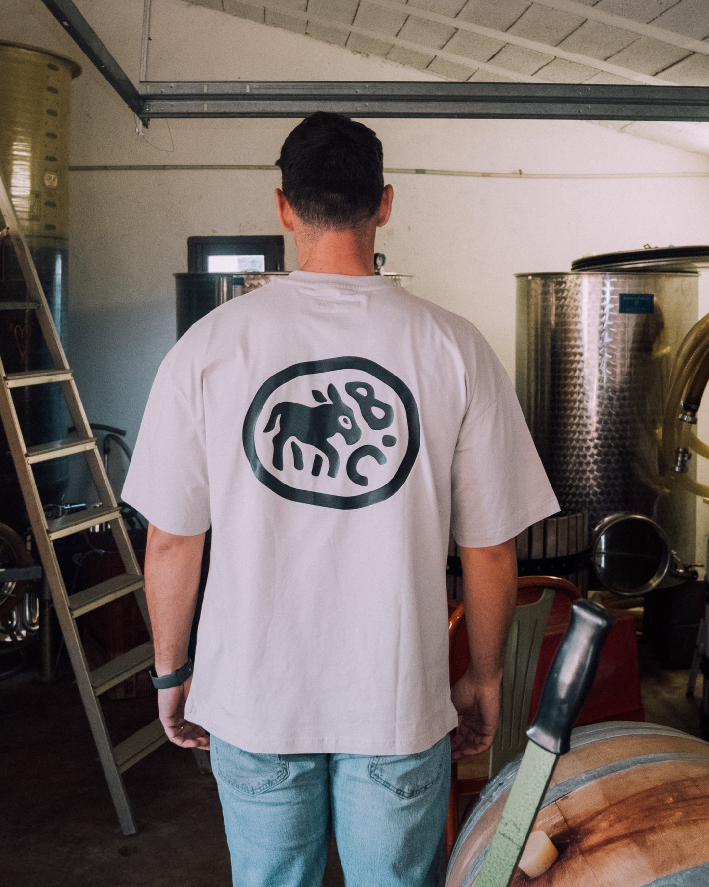 T-shirt Bâté oversize écru - Unisexe