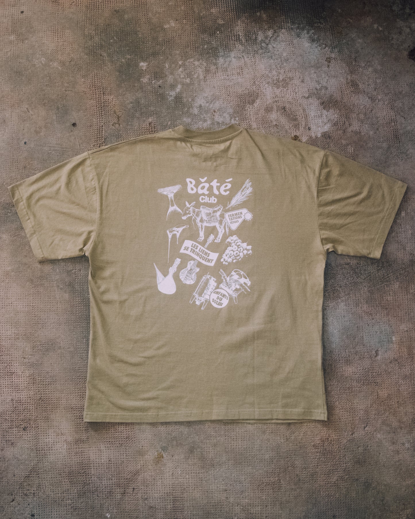 T-shirt Bâté Club vert kaki - Unisexe