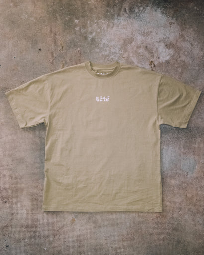 T-shirt Bâté oversize vert kaki - Unisexe