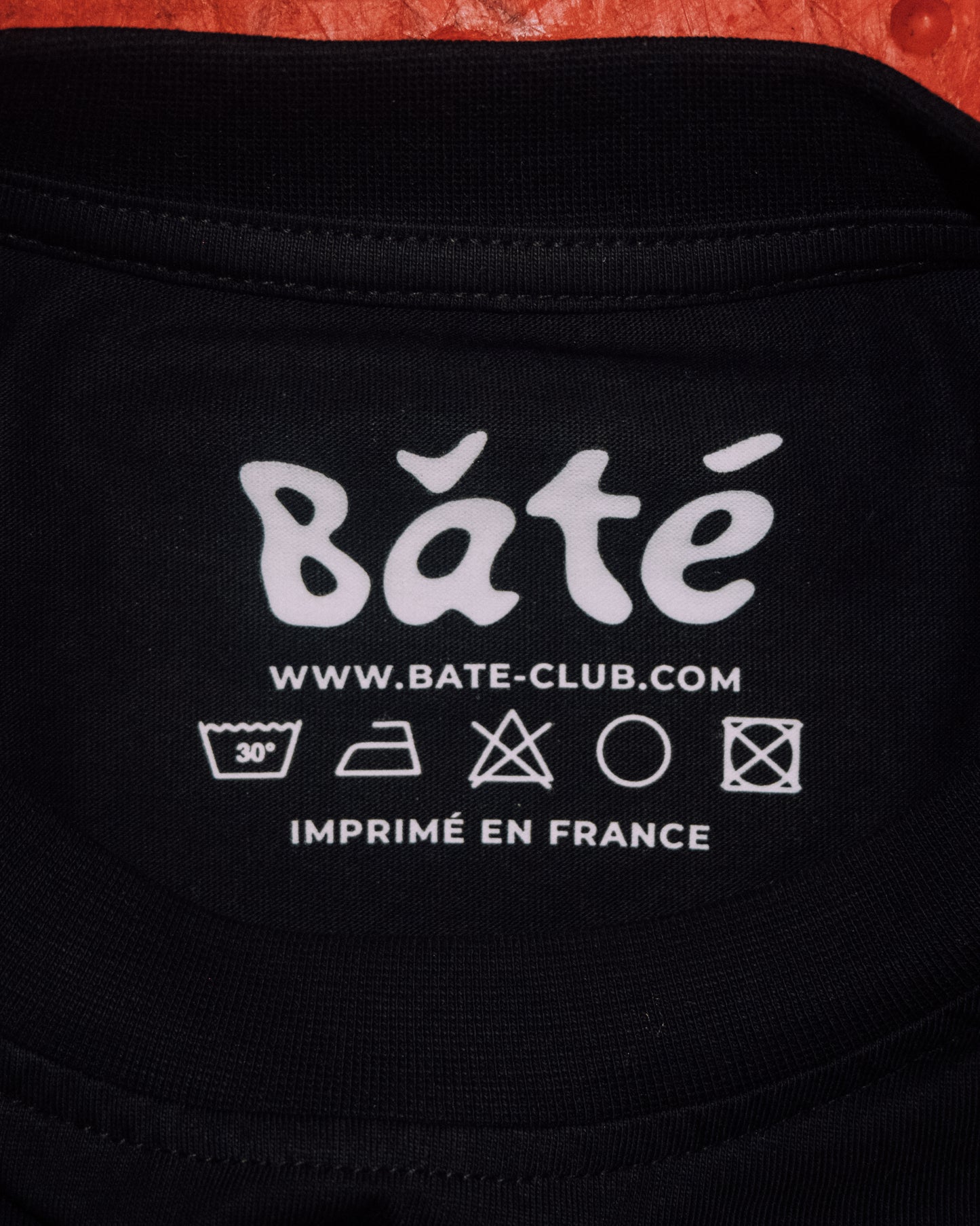 T-shirt Bâté Club oversize noir - Unisexe